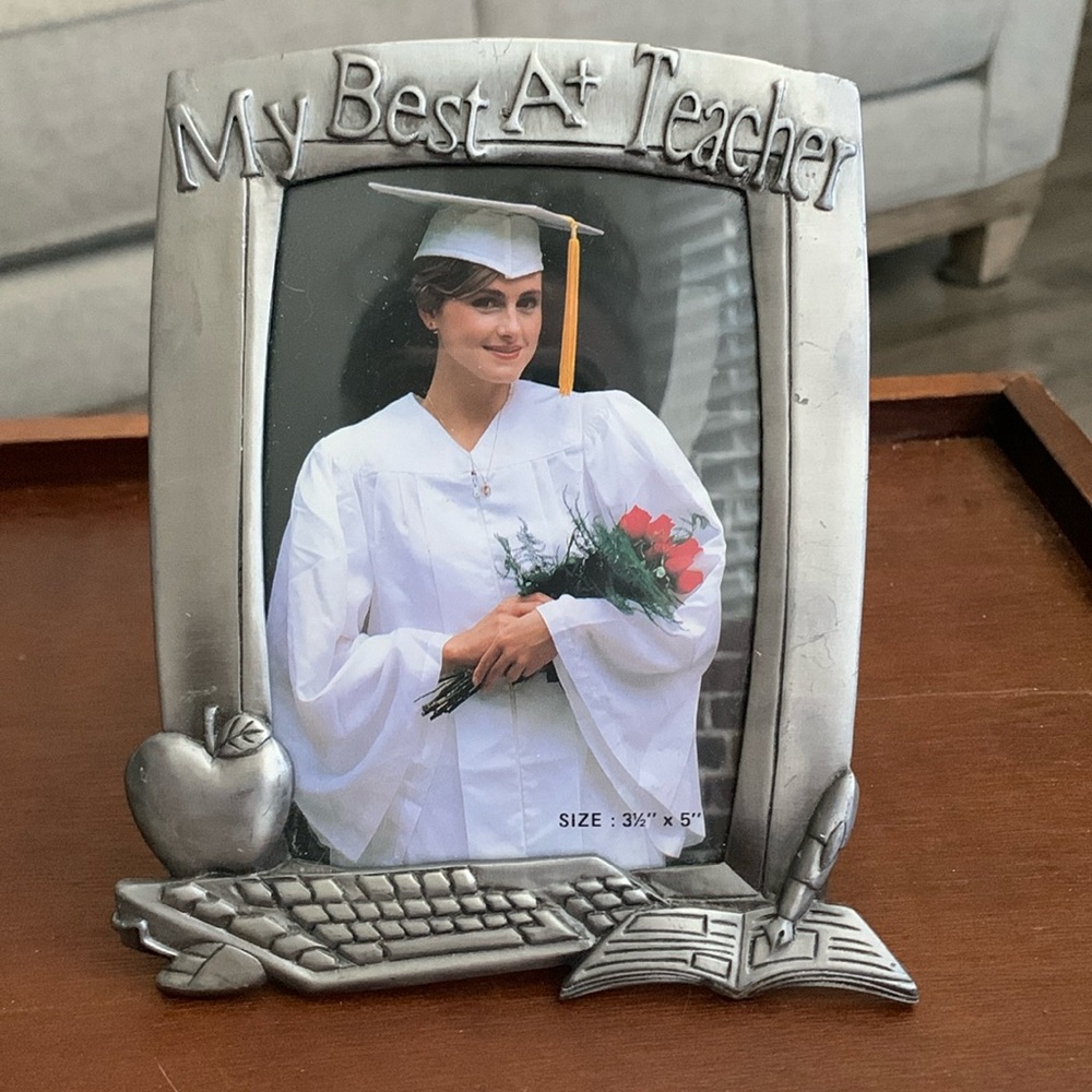Pewter Picture Frame—My Best A+Teacher